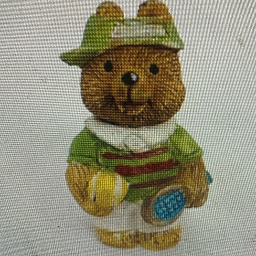 Green Bear Tennis Toy Figurine - Kids Dolls & Accessories